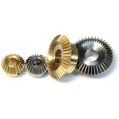 0.5 Module Bevel Gear 13/18/25 Teeth 3/4/5mm Bore 45 Degree Miniature Copper Or Steel Bevel Gearbox Precision Steering Gear (4pc 0.5M25T (Copper), 4mm) in Kuwait