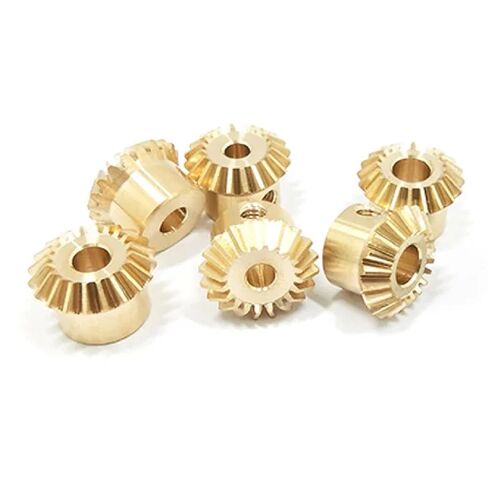 0.5 Module Bevel Gear 13/18/25 Teeth 3/4/5mm Bore 45 Degree Miniature Copper Or Steel Bevel Gearbox Precision Steering Gear (4pc 0.5M25T (Copper), 4mm) in Kuwait
