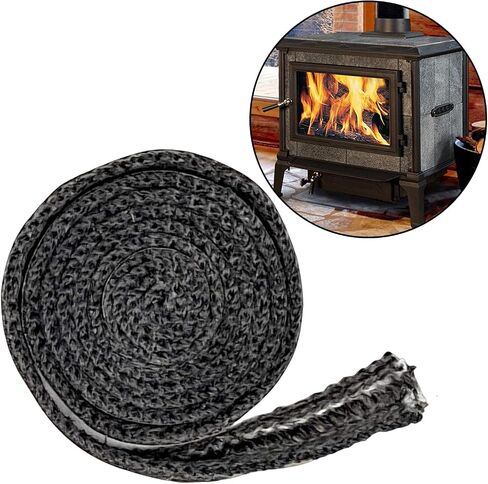 Sealing Cord Fiberglass Self Glass Gasket Tape Flat Rope Replacement Lightweight Suitable for Fireplace Glass Door Window C, 15mm Width in Kuwait
