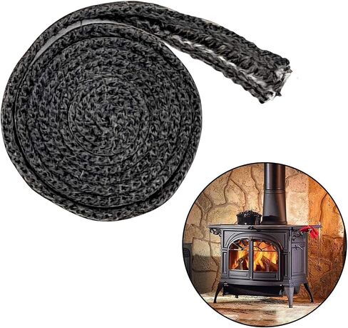 Sealing Cord Fiberglass Self Glass Gasket Tape Flat Rope Replacement Lightweight Suitable for Fireplace Glass Door Window C, 15mm Width in Kuwait