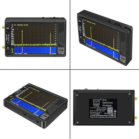 2026 TinySA Ultra Handheld Spectrum Analyzer 100kHz-5.4GHz 4-Inch Touchscreen, Signal Generator 32GB SD Card 5000mAh Battery Portable RF Test Device in Kuwait