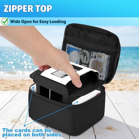 Card Shuffler Carry Bag Electric Shuffling Machine Storage Bag Portable Automatic Poker Shuffler Carrying Case with Handle for Outdoor Travel, Home Party (Case Only) in Kuwait