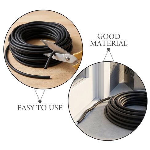 3pcs Epdm Concrete Expansion Joint Strips 33ft Total Length Black Backer Rod for Caulking, Versatile Filling Solution Preventing Dust and Debris for Outdoor Wall Cracks and Door in Kuwait