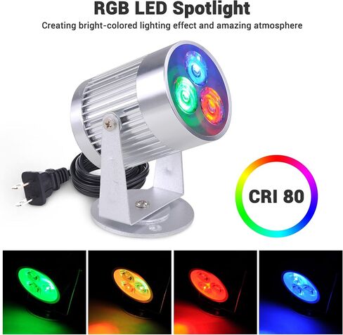 Yescom كرة ديسكو كبيرة مقاس 16 بوصة مع محرك وضوء دوار 6 دورة في الدقيقة وأضواء كشاف RGB 3 وات لحفلات السبعينيات والثمانينيات وحفلات DJ وحفلات الرقص وحفلات الزفاف وديكور العطلات in Kuwait