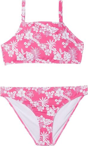 Roxy Girls' Aloha Spirit Crop Top Swimsuit Set in Saudi Arabia