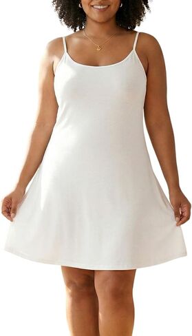 7th Element Full Slip Dress for Women Plus Size Under Dresses Shapewear Cami Dressy Spaghetti Sleeveless Underskirt in Kuwait