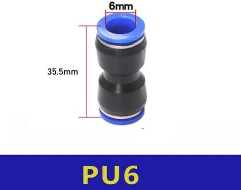 30PC 1/4" OD Plastic Pneumatic Push-to-Connect Straight Union Fitting for Air Tubing, 0-150 PSI, Vacuum Rated in Kuwait