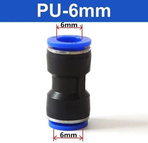 30PC 1/4" OD Plastic Pneumatic Push-to-Connect Straight Union Fitting for Air Tubing, 0-150 PSI, Vacuum Rated in Kuwait