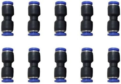 30PC 1/4" OD Plastic Pneumatic Push-to-Connect Straight Union Fitting for Air Tubing, 0-150 PSI, Vacuum Rated in Kuwait