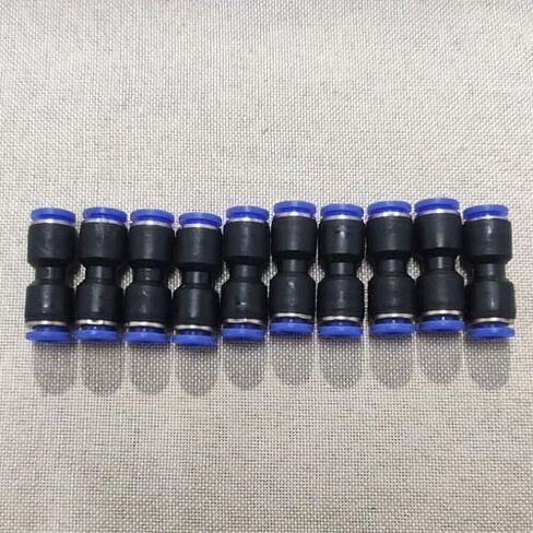 30PC 1/4" OD Plastic Pneumatic Push-to-Connect Straight Union Fitting for Air Tubing, 0-150 PSI, Vacuum Rated in Kuwait