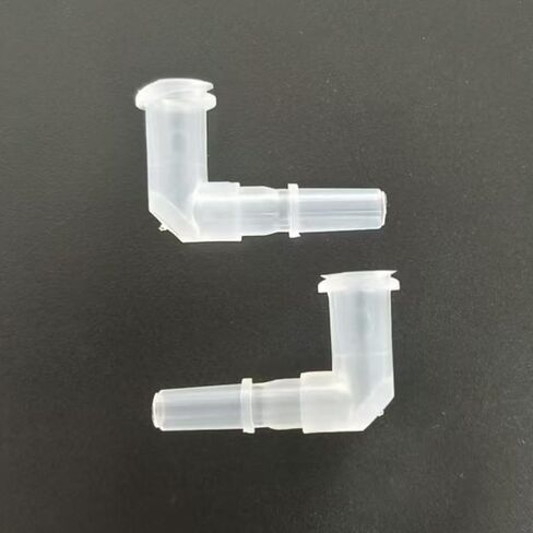 100pcs Male Luer to Barb Connectors Durable PP Plastic Hose Fittings for Lab Food Use(5/32inch Female L-Type) in Saudi Arabia