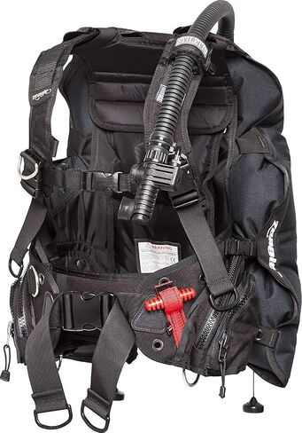Zeagle Stiletto BCD مع نظام الوزن Ripcord، أسود، كبير in Kuwait