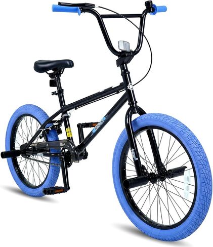 دراجة Olakids Kids BMX، دراجة حرة مقاس 20 بوصة مع 4 أوتاد إطار من الصلب الكربوني، مقعد قابل للتعديل للمبتدئين من مستوى الدراجين الأولاد والبنات in Kuwait