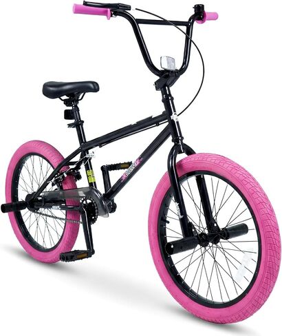 دراجة Olakids Kids BMX، دراجة حرة مقاس 20 بوصة مع 4 أوتاد إطار من الصلب الكربوني، مقعد قابل للتعديل للمبتدئين من مستوى الدراجين الأولاد والبنات in Kuwait
