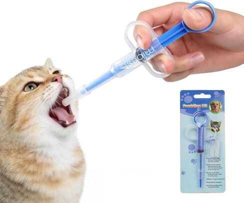 Mibest Pet Pill Shooter for Dogs and Cats, Soft Silicone Tip Pet Piller, One-Handed Pill Gun for Pets, Reusable Easy-Clean Pill Dispenser for Tablets and Capsules, Stress-Free Oral Medication Tool in Kuwait
