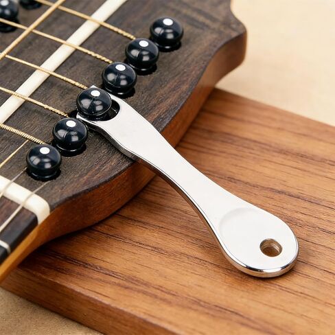 12-Piece Guitar Bridge Pin Set – Acoustic Guitar Accessories Kit with Black & Ivory ABS Bridge Pins, White Saddle, Metal Puller Tool, Peg Replacement Set for String Changing & Tone Upgrade in Kuwait