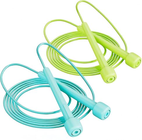 حبل القفز للتمرين من uvbws2Pack - بمقبض بلاستيكي، مجموعة حبل القفز الطويل PVC المضاد للالتفاف - مناسب لأنشطة اللياقة البدنية للرجال والنساء in Kuwait