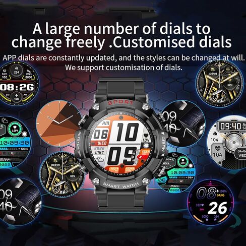 ZJX Smartwatch with Earbuds, 2-in-1 Sports Watch with Pedometer, 1.53-inch Rugged Fitness Watch, Calorie, Sleep Monitor, Heart Rate Monitor, 100+ Exercise Modes for iOS and Android in Kuwait