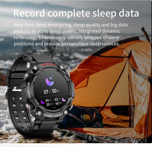 ZJX Smartwatch with Earbuds, 2-in-1 Sports Watch with Pedometer, 1.53-inch Rugged Fitness Watch, Calorie, Sleep Monitor, Heart Rate Monitor, 100+ Exercise Modes for iOS and Android in Kuwait
