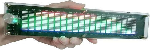 محلل طيف موسيقى LED، محلل طيف الصوت، DSP مدمج، شاشة LED، 20 شريحة/15 مستوى، مضخم شاشة VU متر، 5-12 فولت، يدعم تعديل EQ، للسيارة والمنزل., أسود in Kuwait