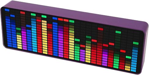 Music Spectrum Display Analyzer, RGB Colorful 1624 Segment Rhythm Light Level Voice Sensor, Clock Display, 384 LEDs 20 Dynamic & 7 Color Effect Display, Home Ambient Lights in Kuwait