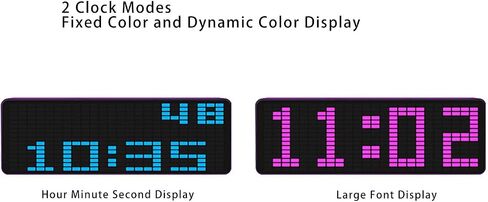Music Spectrum Display Analyzer, RGB Colorful 1624 Segment Rhythm Light Level Voice Sensor, Clock Display, 384 LEDs 20 Dynamic & 7 Color Effect Display, Home Ambient Lights in Kuwait