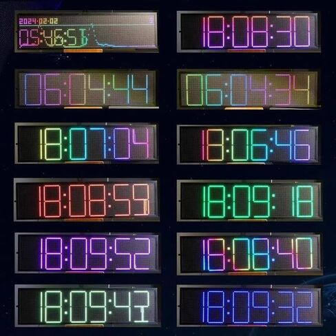 Music Rhythm Spectrum Display, Dynamic LED Spectrum Analyzer, Voice Control + Line Control, Featuring 36 Display Styles, 16 Colors, 4 Frequency Ranges, 3.5mm Audio Input, for Entertainment,Music Lover in Kuwait