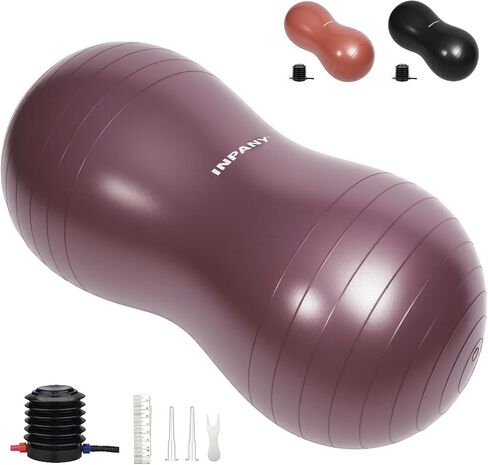 INPANY Peanut Ball - Exercise Ball for Labor Birthing, Anti-Burst Physical Therapy for Kids, Core Strength, Flexible Seating, Home & Gym Fintness, Sensory Chair Wiggle Seat for Girls and Boys in Kuwait