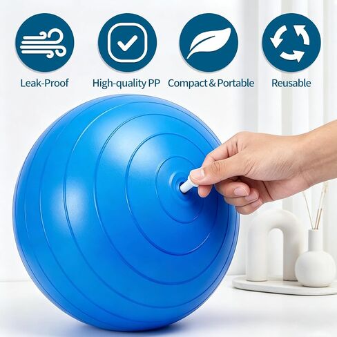 6 PCS Yoga Ball Plug Replacement Kit with Removal Tool, Exercise Ball Plug Replacement & BOSU Ball Plugs for Yoga Ball for Pregnancy, Pilates & Stability Balls, Pool Floats in Kuwait