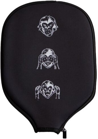 Wild Monkeys Pickleball Paddle Cover No Evil Monkeys, Neoprene, Universal Fit, with Half-Zip in Kuwait