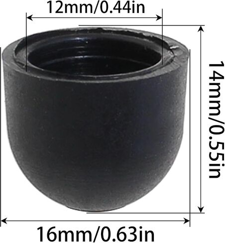 heyous 10PCS Outer Diameter 16 mm Black PU Skateboard Deck Protector Longboard Truck Pivot Cup Replacement in Kuwait