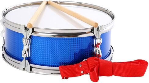 13inch Snare Drum with Carrying Strap, Lightweight Music Drum for Young Musicians and Beginners- Blue in Kuwait