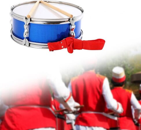 13inch Snare Drum with Carrying Strap, Lightweight Music Drum for Young Musicians and Beginners- Blue in Kuwait