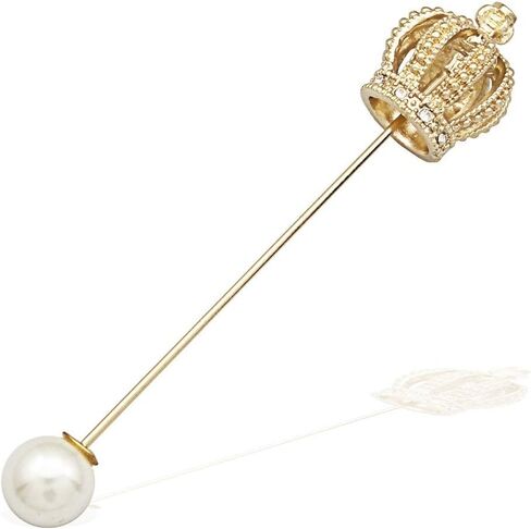 Rechicgu Royal Queen Crown Tiara Brooch Pins Cross Faux Pearl Lapel Stick Stick Tie Tie Tie Diat Diving Badge in Kuwait