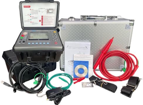 Digital 15kV High Voltage Insulation Tester with Rated Voltage 500V 1000V 2500V 5000V 10KV 15KV Insulation Resistance Range 0.01MΩ to 50TΩ Output Short-Circuit Current ≥6mA@15KV in Kuwait