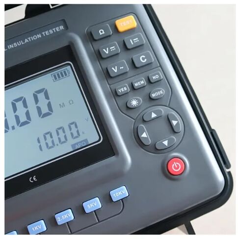 Digital 15kV High Voltage Insulation Tester with Rated Voltage 500V 1000V 2500V 5000V 10KV 15KV Insulation Resistance Range 0.01MΩ to 50TΩ Output Short-Circuit Current ≥6mA@15KV in Kuwait
