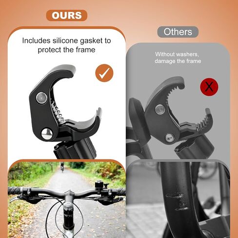 Pack of 2 Adjustable Bike Water Bottle Holder Mountain Bike Accessories for Men | Lightweight Mountain Bikes Water Bottle Cage & Cup Holder Bicycle Accessories | MTB Cup Grip for Riding - Black in Kuwait