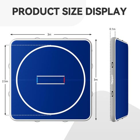FBSPORT Inflatable Wrestling Mat 10ft/6.6ft/5ft, Outdoor and Indoor PVC Jiu Jitsu Mats, Gymnastics Training Mat Foldable for BJJ, MMA, Martial Art, Boxing, Grappling and Judo in Saudi Arabia