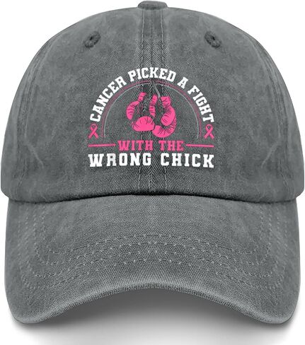 Cancer Picked A Fight with THE Wrong Chick Hats for Women Stylish Washed in Kuwait
