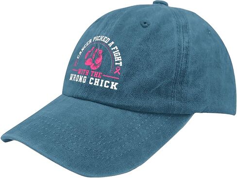 Cancer Picked A Fight with THE Wrong Chick Hats for Women Stylish Washed in Kuwait