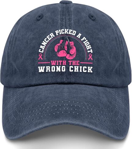 Cancer Picked A Fight with THE Wrong Chick Hats for Women Stylish Washed in Kuwait
