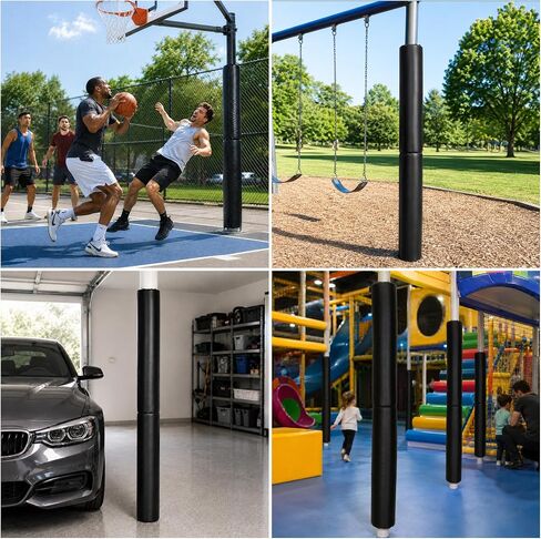6 Feet Tall Round and Square Pole Pad, Wrap Around Pole & Post Padding, 2" Thick Heavy Duty Pole Pads, Fits 2.5" Diameter for Outdoor, Gyms, Garages, Pole wrap & Basement Pole Protector in Kuwait