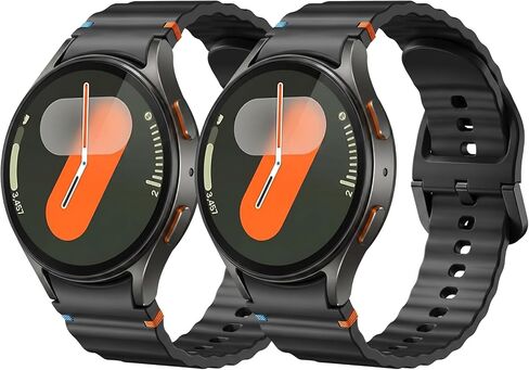 2 حزمة نطاقات مقاومة للماء متوافقة مع Samsung Galaxy Watch 7 Band 40mm 44mm ، لا توجد معصم بديل للرياضات الناعمة للنساء للنساء in Kuwait