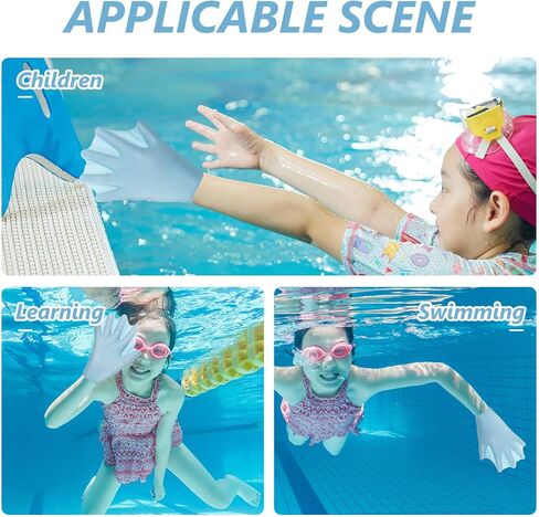 BESPORTBLE Swimming Gloves 1 Pair Silicone Swim Paddles with Wrist Adjustable Strap for Diving and Water Fitness Classes, Swim Practicing Hand Covers with Good Protection in Kuwait