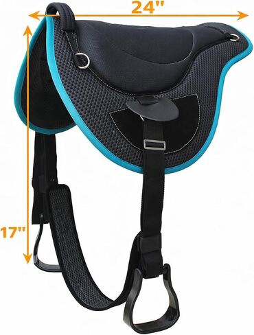 CHALLENGER Horse Saddle PAD Horse Western Lightweight Breathable Neoprene Bareback 39TS03TR in Kuwait