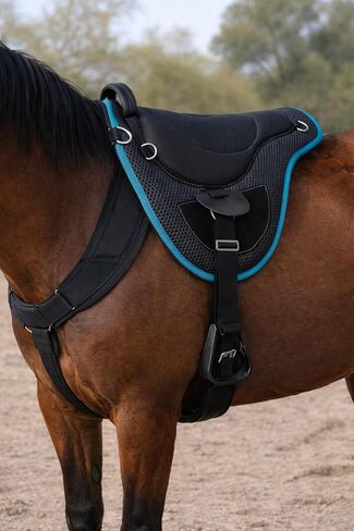 CHALLENGER Horse Saddle PAD Horse Western Lightweight Breathable Neoprene Bareback 39TS03TR in Kuwait