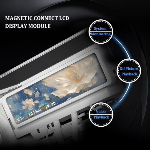 شاشة Thermalright Trofeo Vision 11.3 LCD بيضاء، شاشة عرض مغناطيسية LCD ملونة كاملة 11.3 بوصة، دقة 1920x400، سهلة التركيب، درجة حرارة وحدة المعالجة المركزية/وحدة معالجة الرسومات الرئيسية (أبيض) in Kuwait