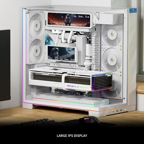 شاشة Thermalright Trofeo Vision 11.3 LCD بيضاء، شاشة عرض مغناطيسية LCD ملونة كاملة 11.3 بوصة، دقة 1920x400، سهلة التركيب، درجة حرارة وحدة المعالجة المركزية/وحدة معالجة الرسومات الرئيسية (أبيض) in Kuwait