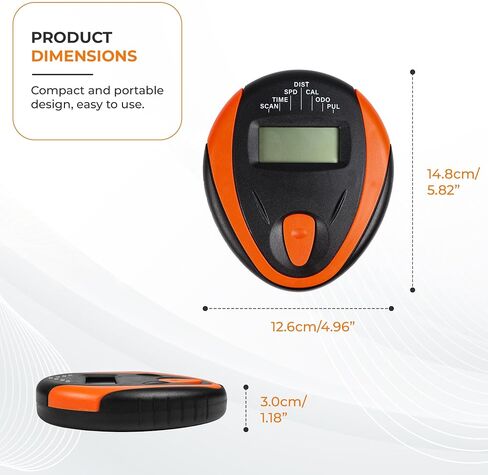 Stationary Bike Speedometer LCD Monitor Replacement, Digital Exercise Bicycle Display with Heart Rate Measurement, Shows Time Speed Distance Calorie Tracking Fit for 3.5mm Jack/1/8" TS Sleeve Cable in Kuwait