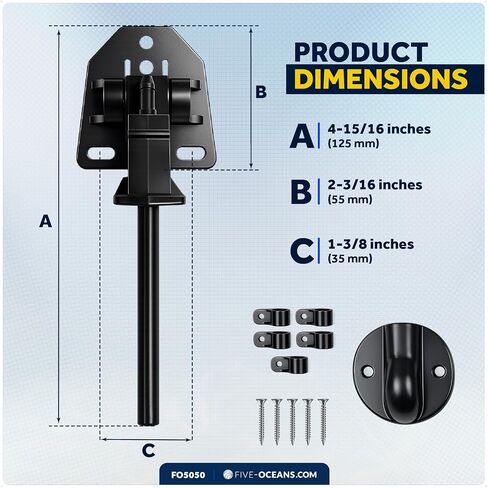 Five Oceans Marine Boat Speedometer Kit, Universal Pitot Tube Automatic Kick-Up Assembly Up to 80 MPH - Durable ABS Construction Speedometer Pitot for Boats & Pontoons- FO5050 in Kuwait